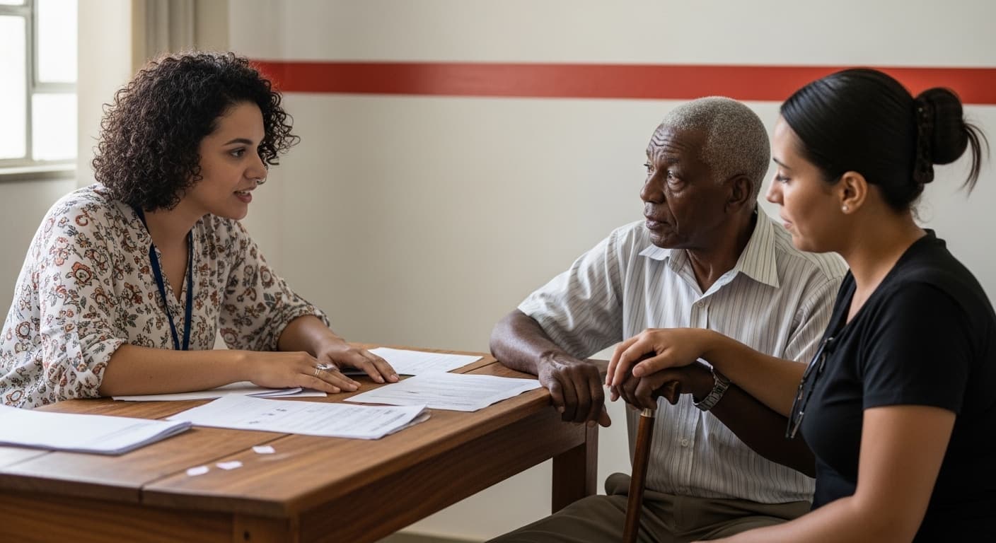 Pessoa com doença ou deficiência sendo orientada sobre seus direitos ao BPC LOAS