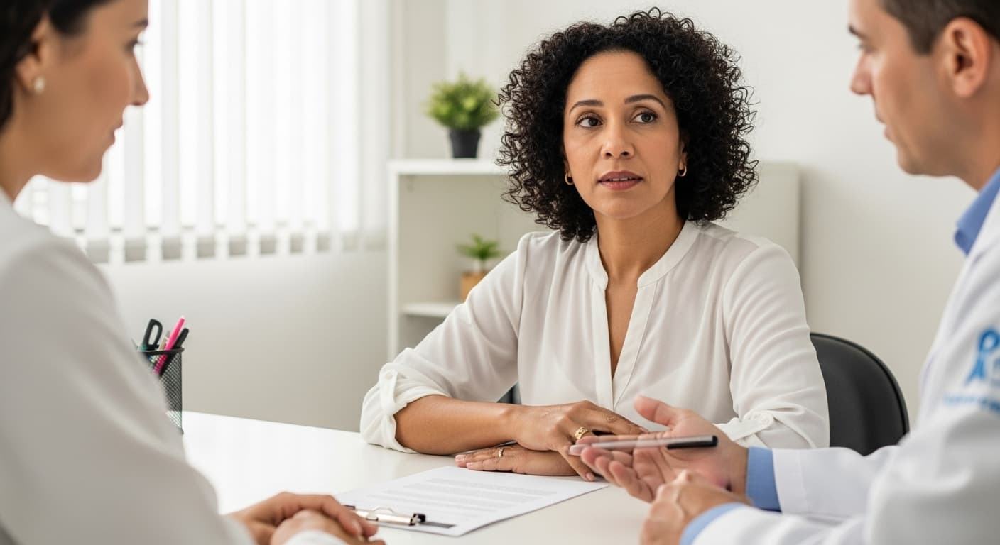 Mulher com lúpus recebe orientação médica sobre aposentadoria por invalidez no INSS Mulher com lúpus recebe orientação médica sobre aposentadoria por invalidez no INSS