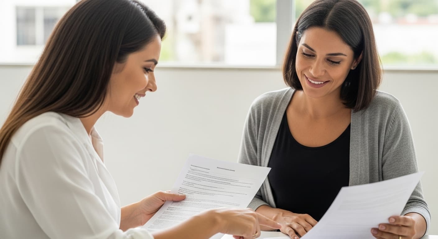 Mulher grávida recebe orientação jurídica sobre salário-maternidade atrasado no INSS, em ambiente acolhedor. Mulher grávida recebe orientação jurídica sobre salário-maternidade atrasado no INSS, em ambiente acolhedor.